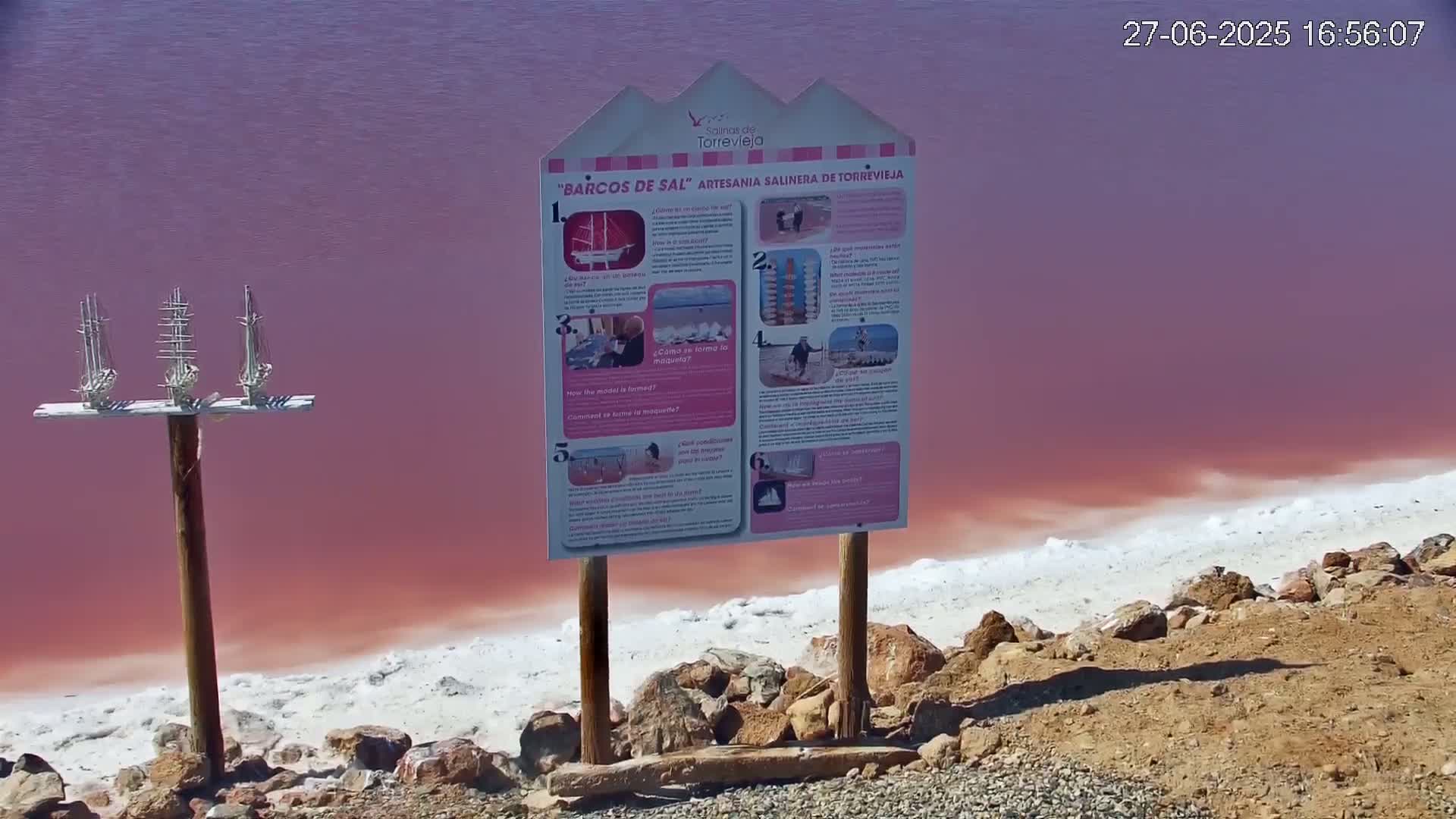 Torrevieja Rosa Lake (Lago Rosa) Live Cam - Torrevieja, Alicante, Valencia, Spain