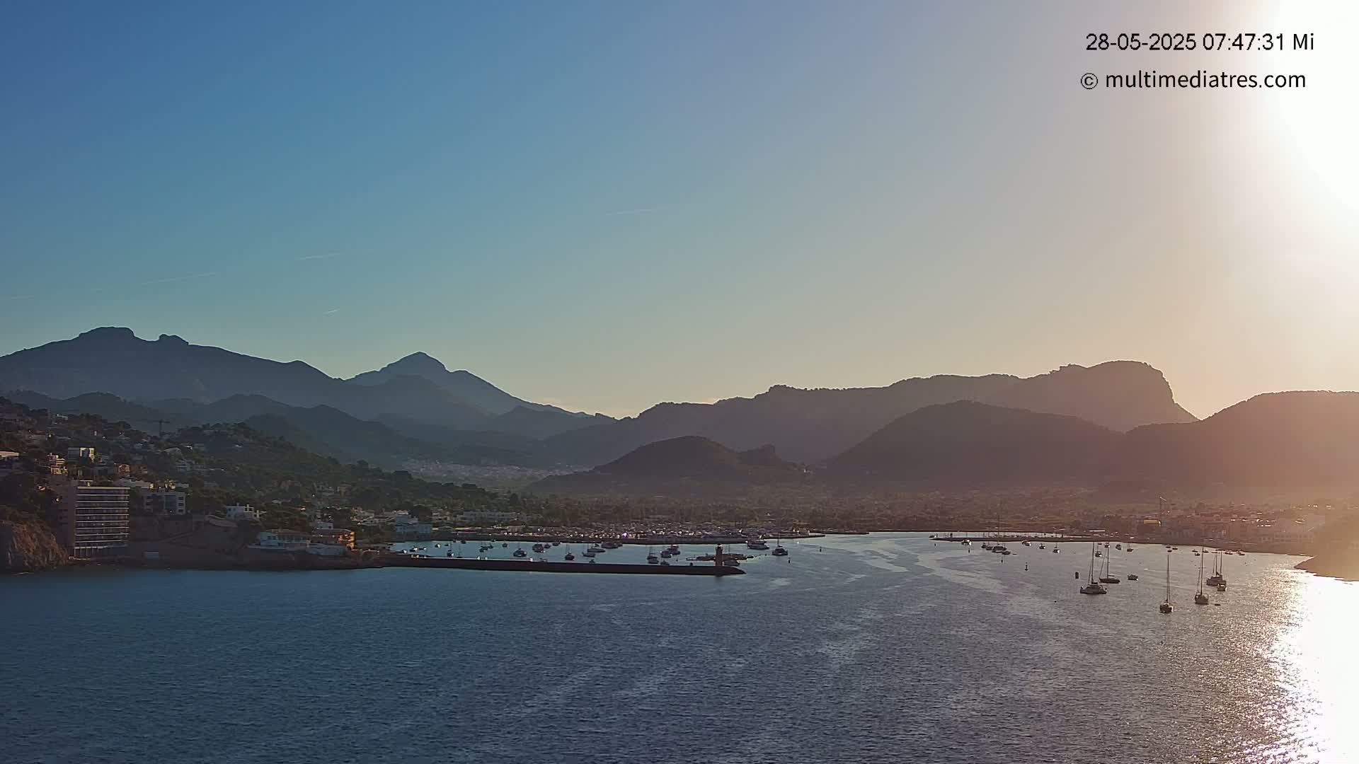 Mallorca Port d'Andratx Harbor Live Cam - Balearic Islands, Spain