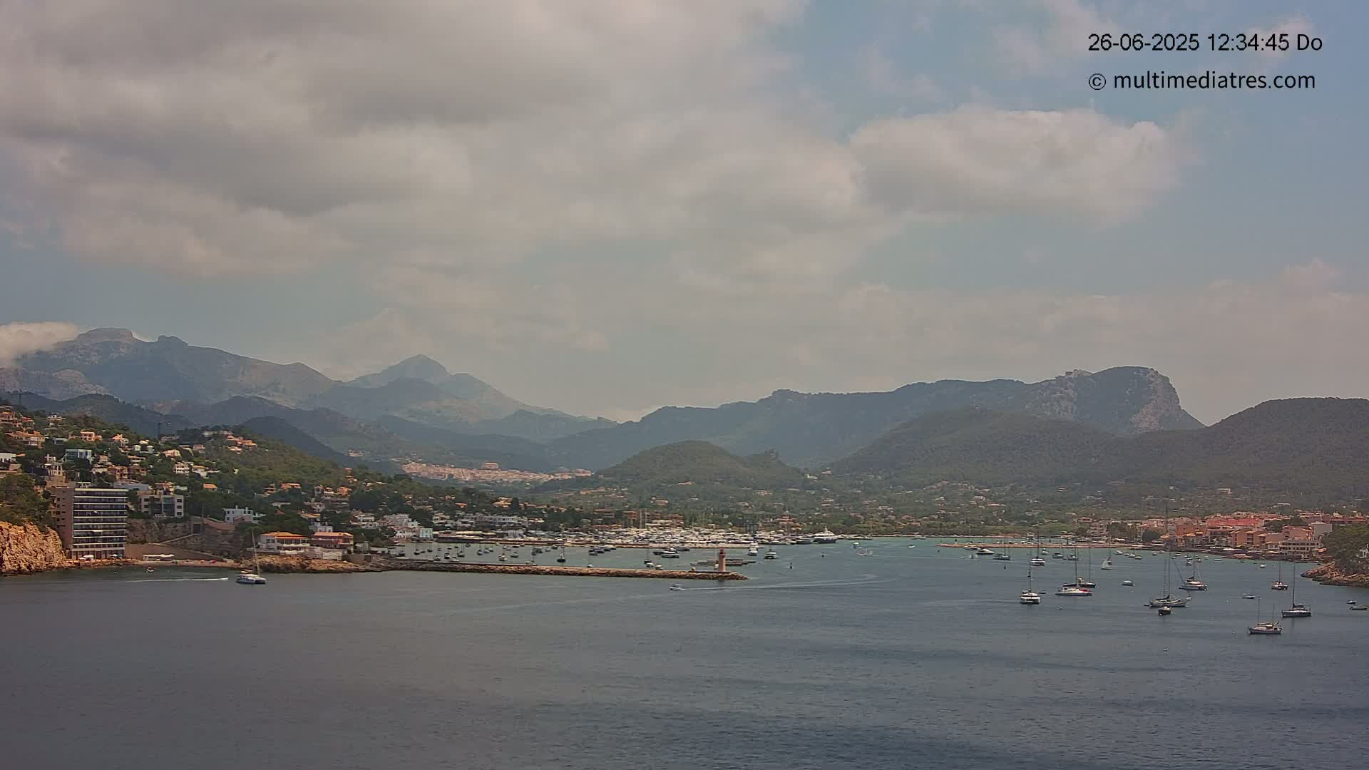 Mallorca Port d'Andratx Harbor Live Cam - Balearic Islands, Spain