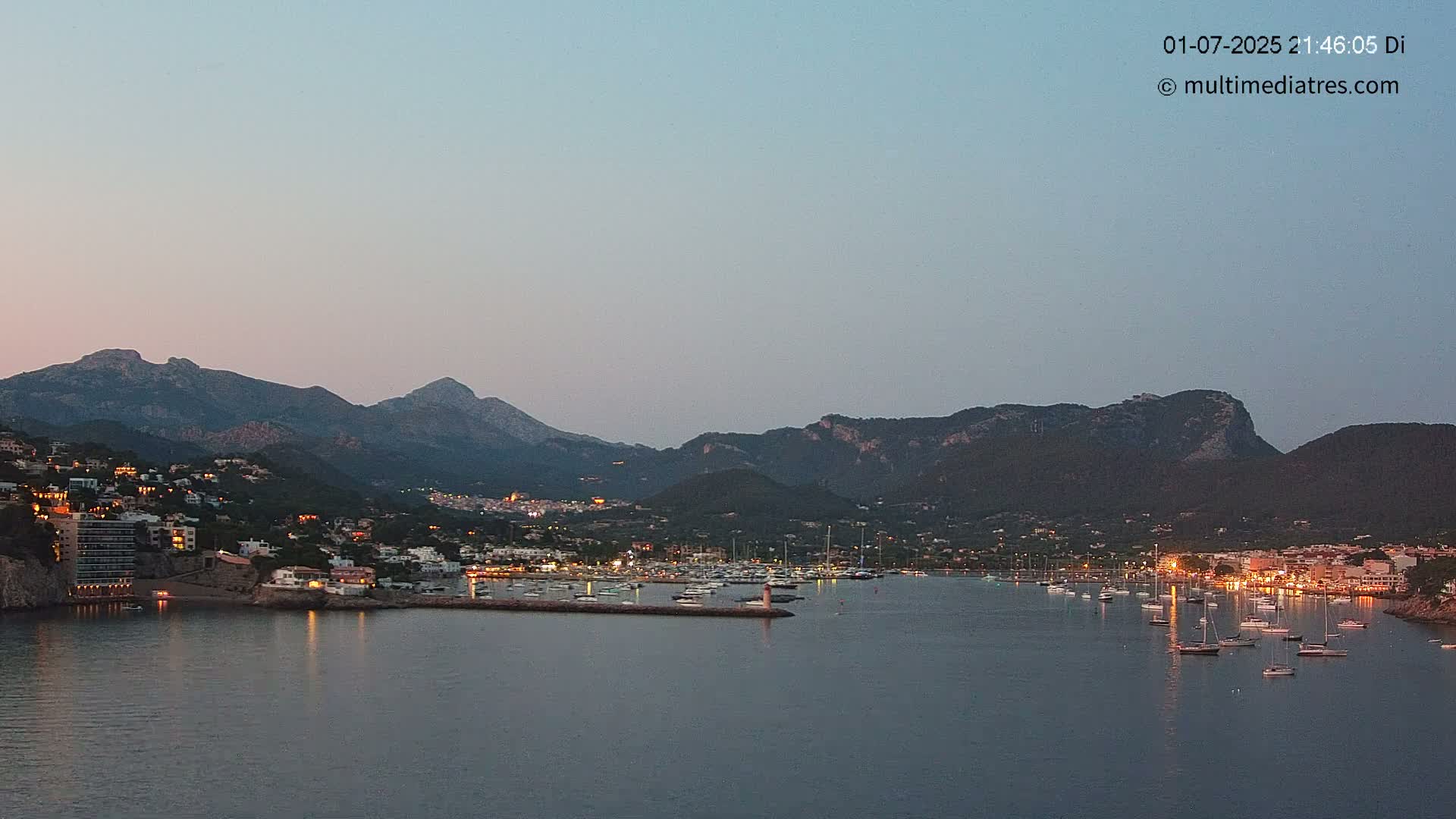 Mallorca Port d'Andratx Harbor Live Cam - Balearic Islands, Spain