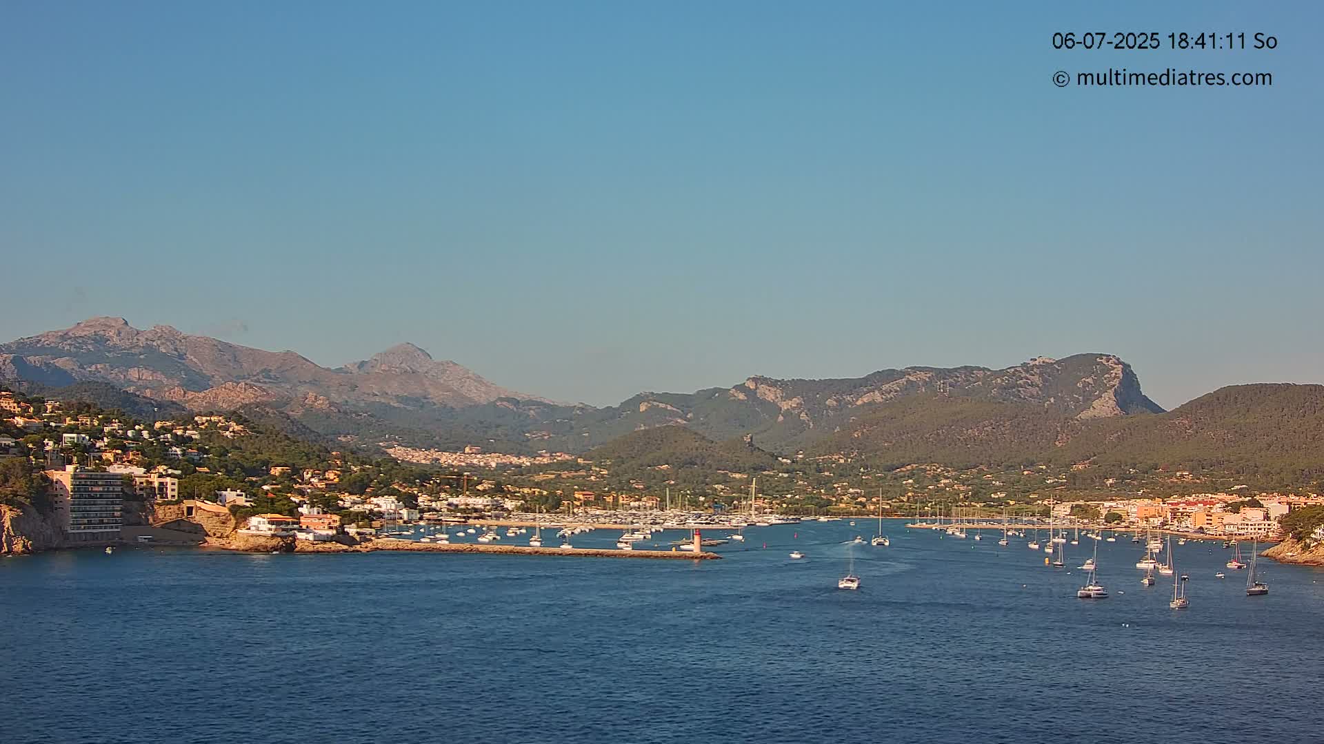 Mallorca Port d'Andratx Harbor Live Cam - Balearic Islands, Spain