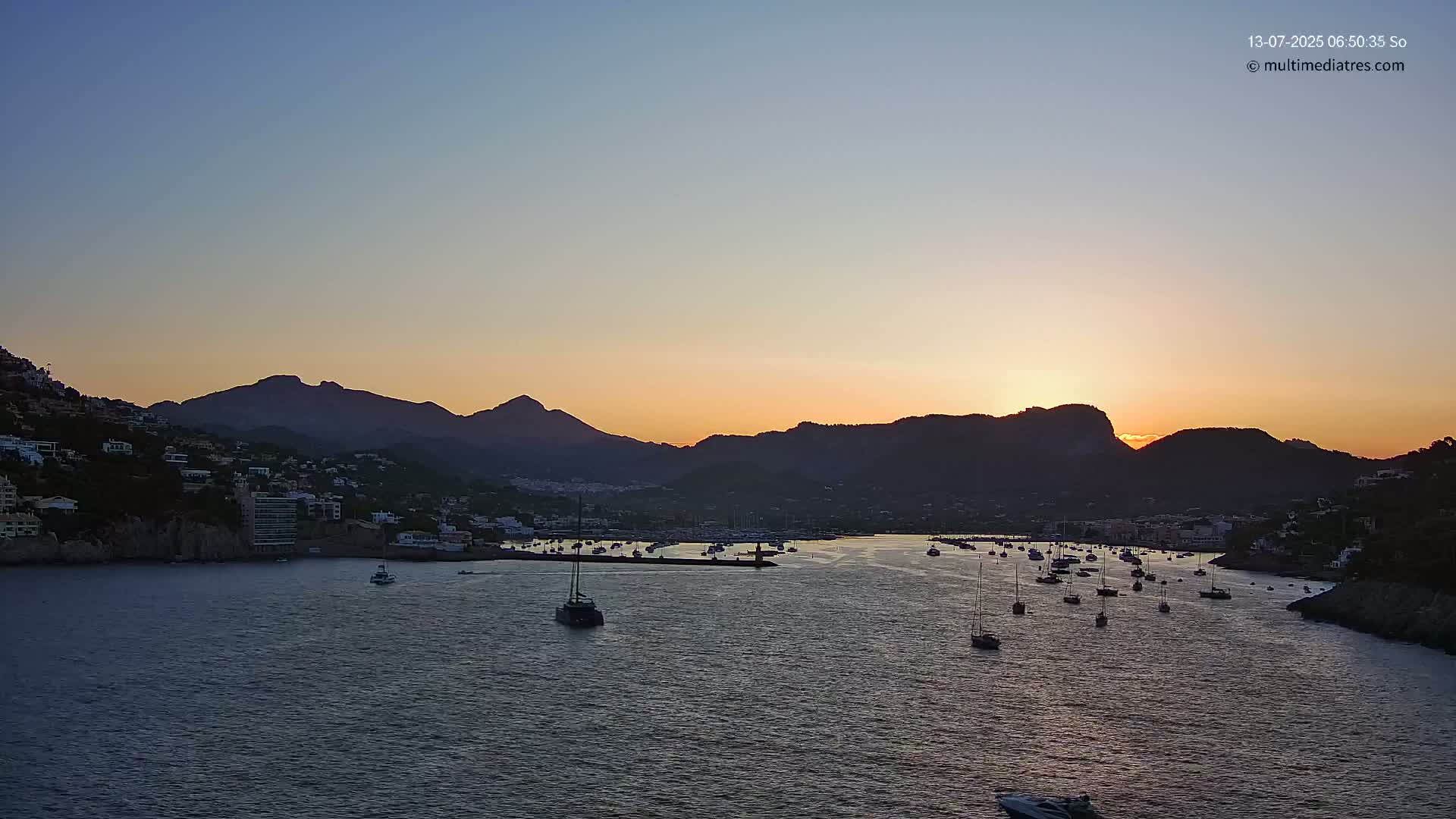 Mallorca Port d'Andratx Harbor Live Cam - Balearic Islands, Spain