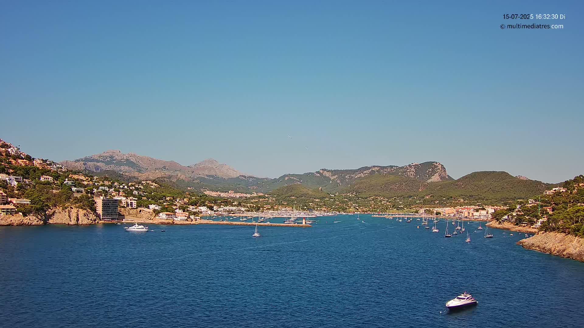 Mallorca Port d'Andratx Harbor Live Cam - Balearic Islands, Spain