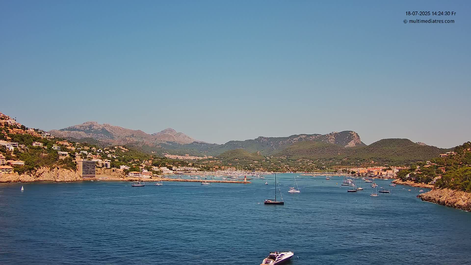 Mallorca Port d'Andratx Harbor Live Cam - Balearic Islands, Spain