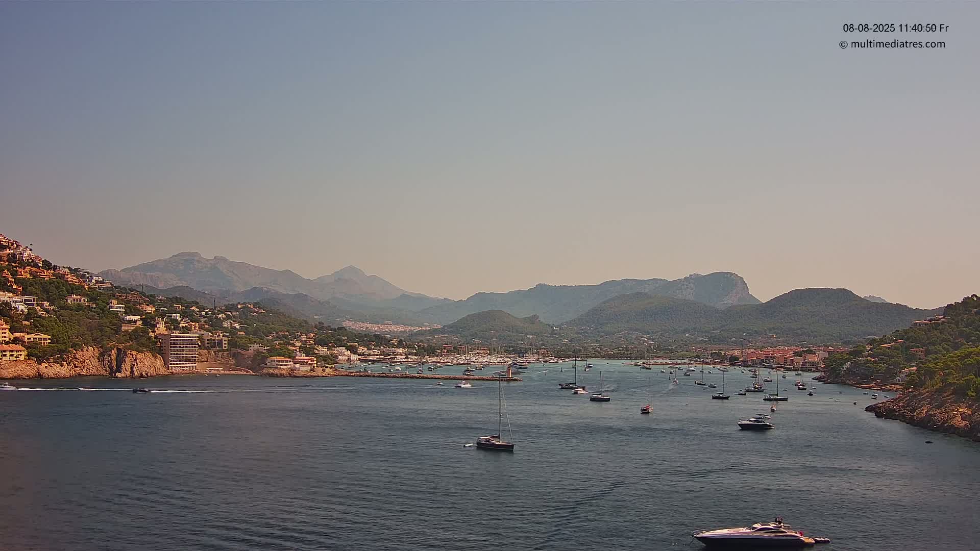 Mallorca Port d'Andratx Harbor Live Cam - Balearic Islands, Spain