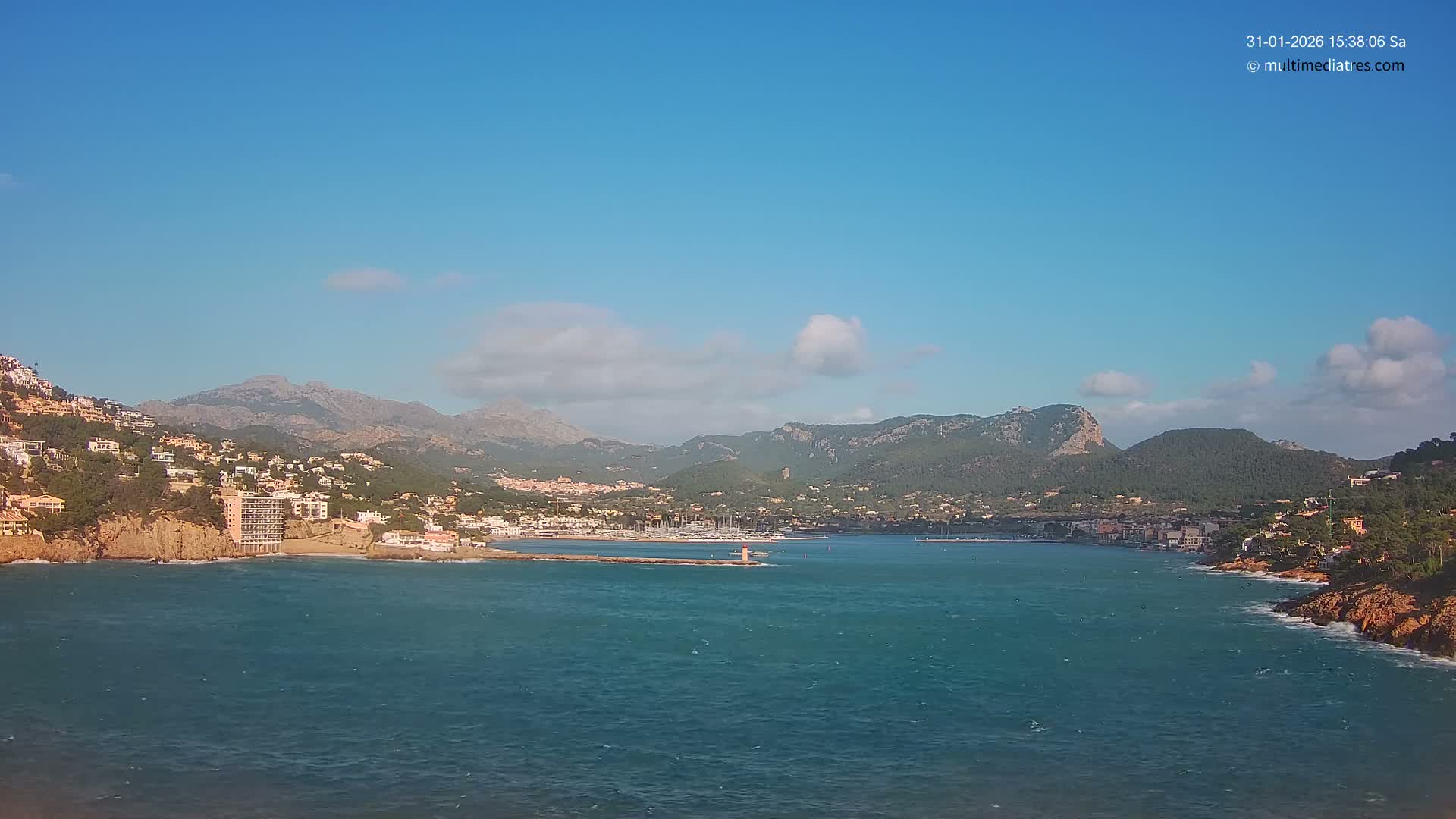 Mallorca Port d'Andratx Harbor Live Cam - Balearic Islands, Spain