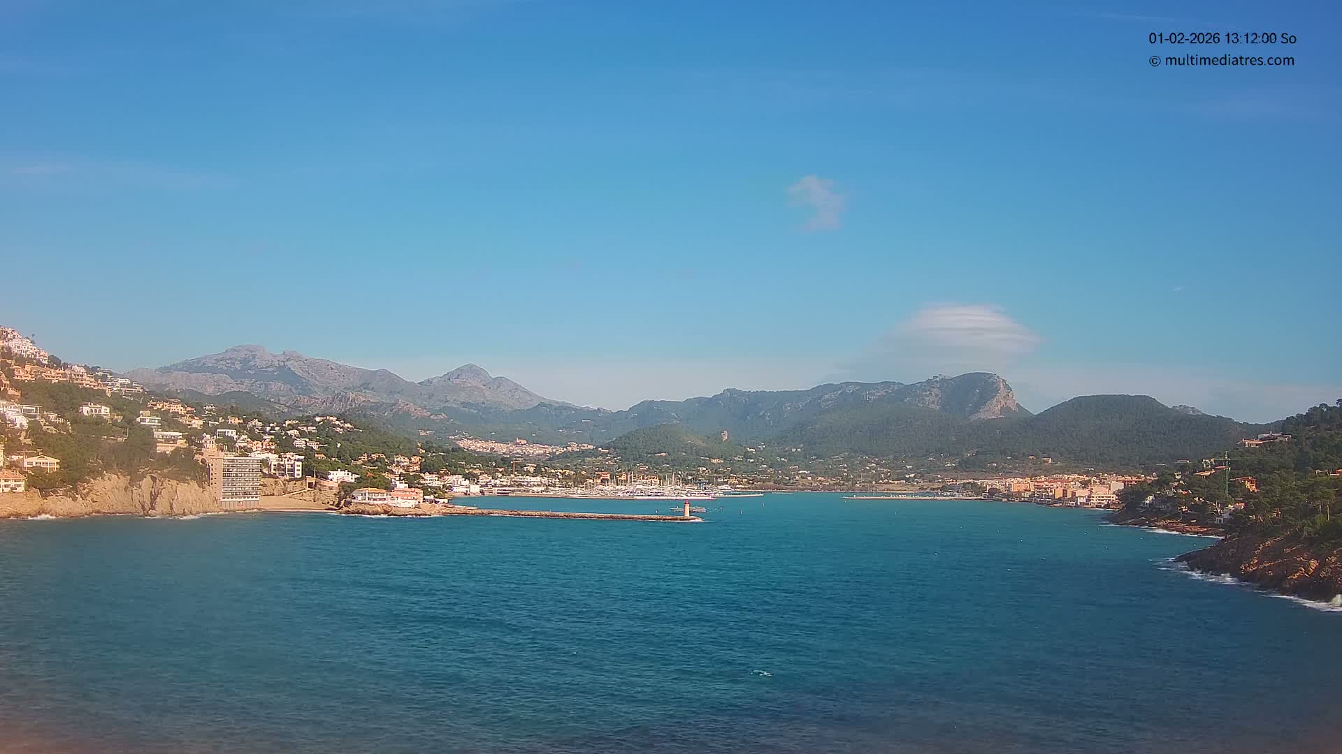 Mallorca Port d'Andratx Harbor Live Cam - Balearic Islands, Spain
