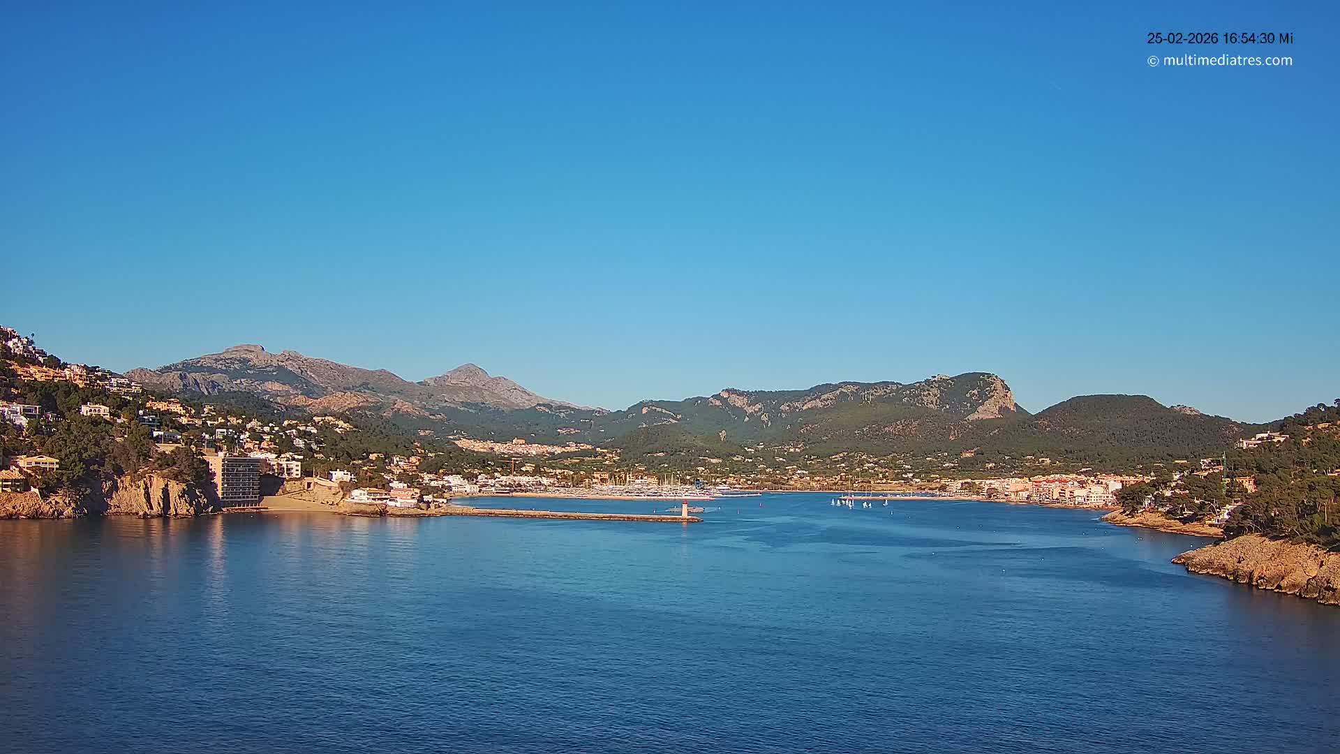 Mallorca Port d'Andratx Harbor Live Cam - Balearic Islands, Spain