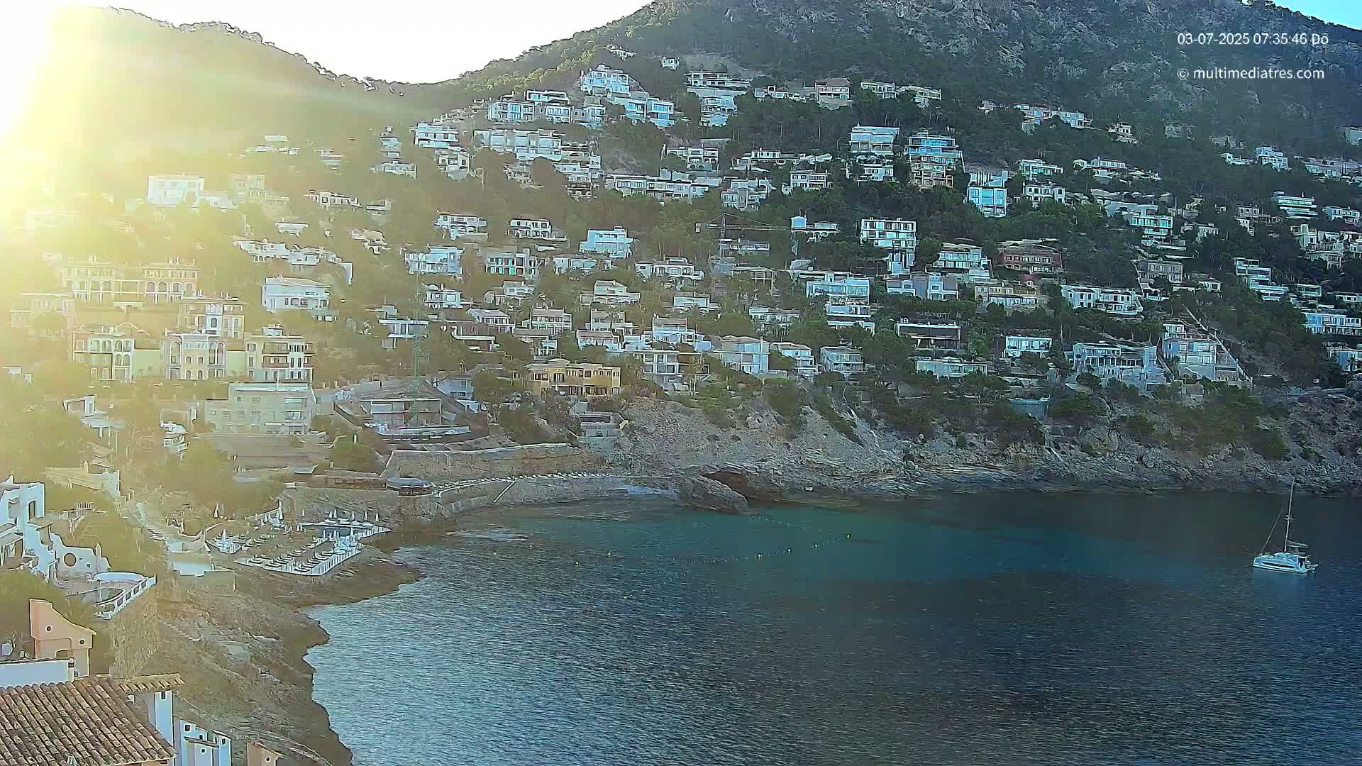 Mallorca, Port d' Andratx Cala Llamp (Cala Bay) Live Cam - Balearic Islands, Spain