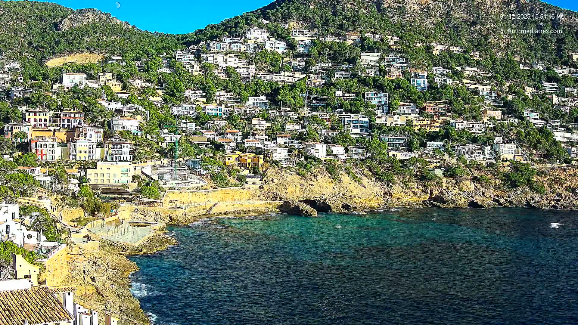 Mallorca, Port d' Andratx Cala Llamp (Cala Bay) Live Cam - Balearic Islands, Spain