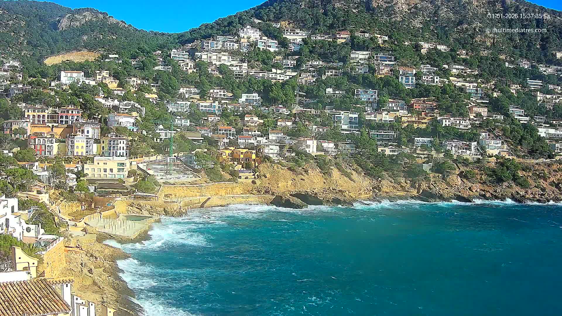 Mallorca, Port d' Andratx Cala Llamp (Cala Bay) Live Cam - Balearic Islands, Spain