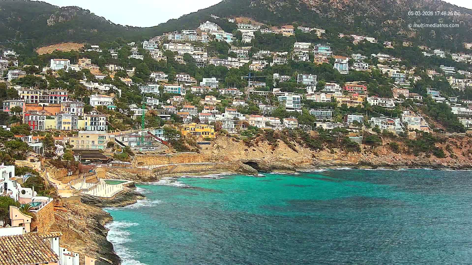 Mallorca, Port d' Andratx Cala Llamp (Cala Bay) Live Cam - Balearic Islands, Spain