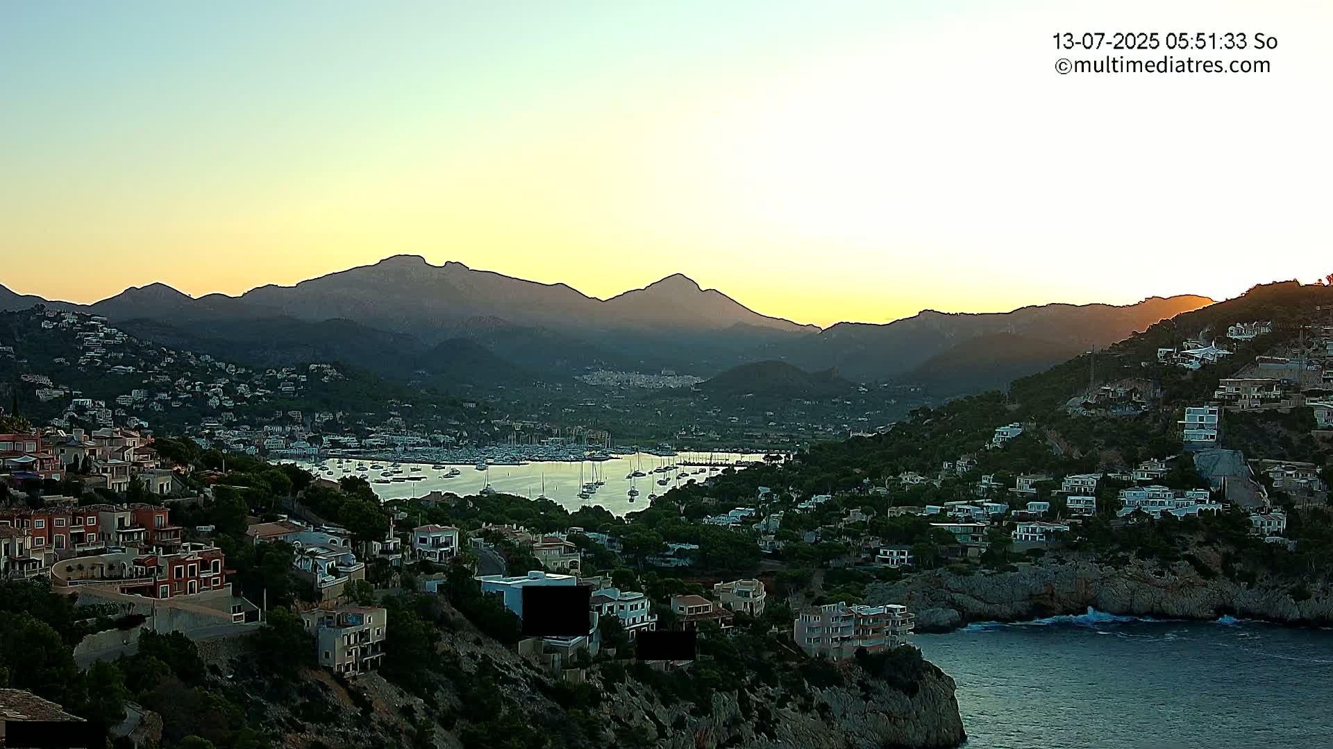 Mallorca Port d'Andratx  La Mola Live Cam - Balearic Islands, Spain