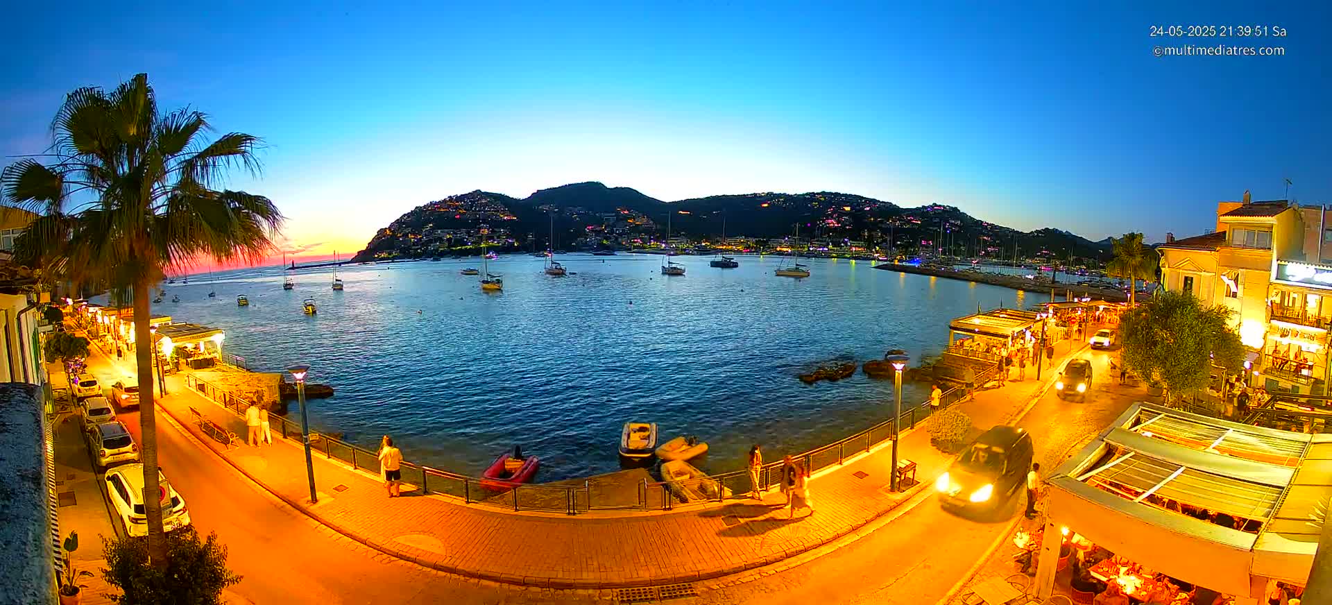 Mallorca, Port d' Andratx Sunset Live Cam - Balearic Islands, Spain