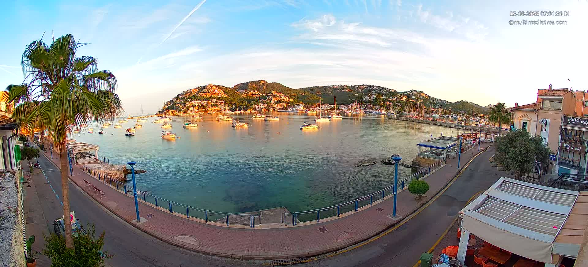 Mallorca, Port d' Andratx Sunset Live Cam - Balearic Islands, Spain