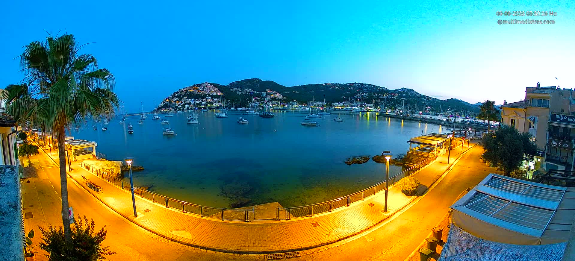 Mallorca, Port d' Andratx Sunset Live Cam - Balearic Islands, Spain