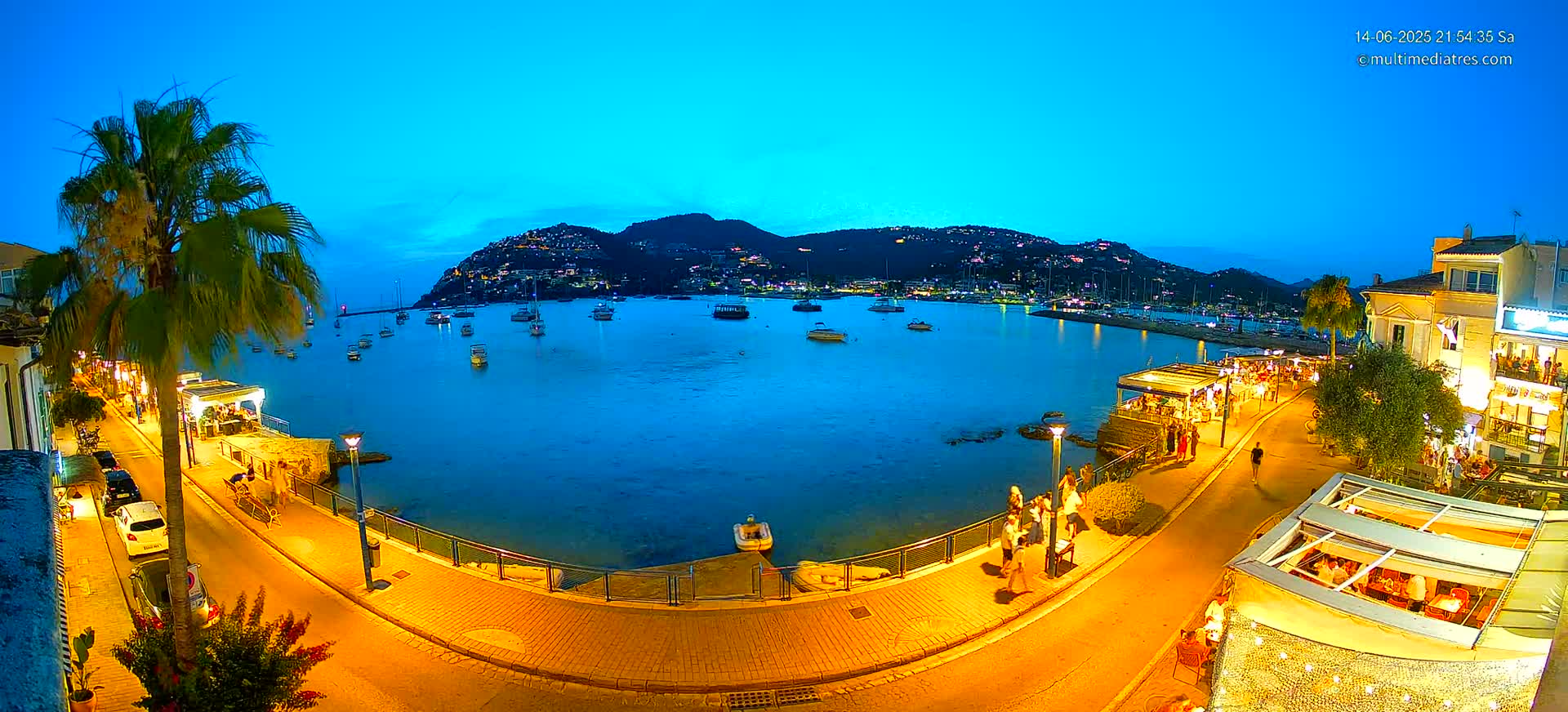 Mallorca, Port d' Andratx Sunset Live Cam - Balearic Islands, Spain