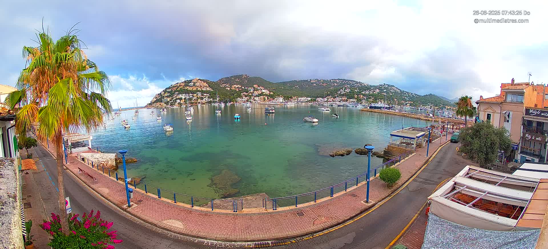 Mallorca, Port d' Andratx Sunset Live Cam - Balearic Islands, Spain