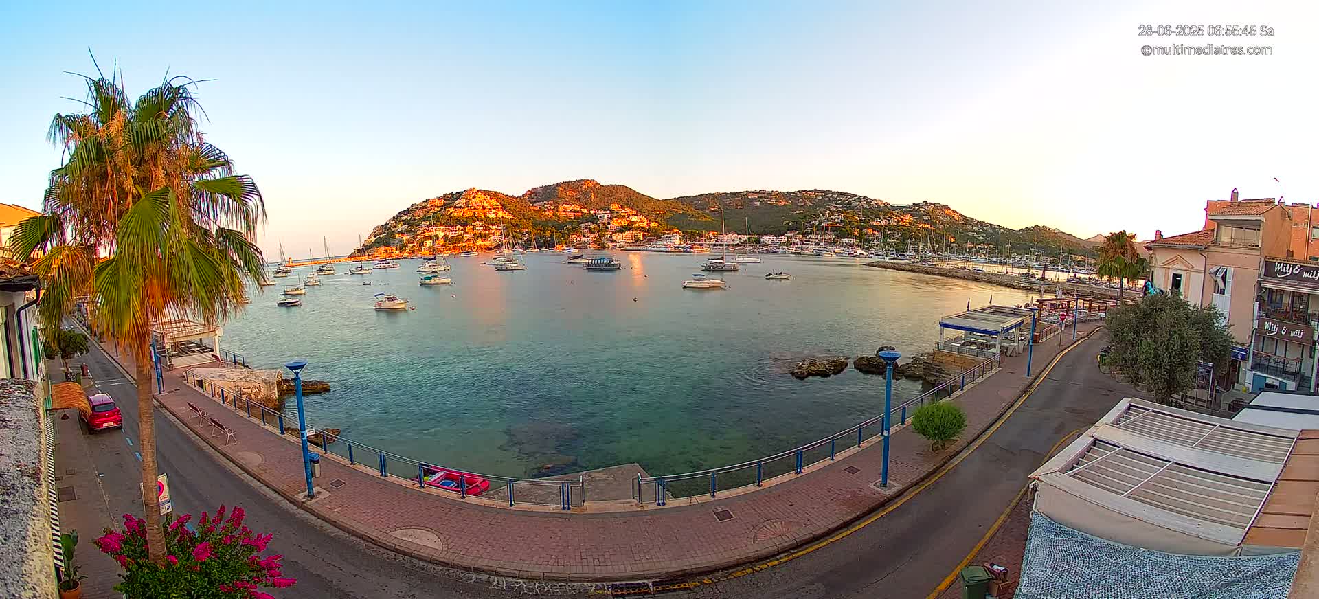 Mallorca, Port d' Andratx Sunset Live Cam - Balearic Islands, Spain