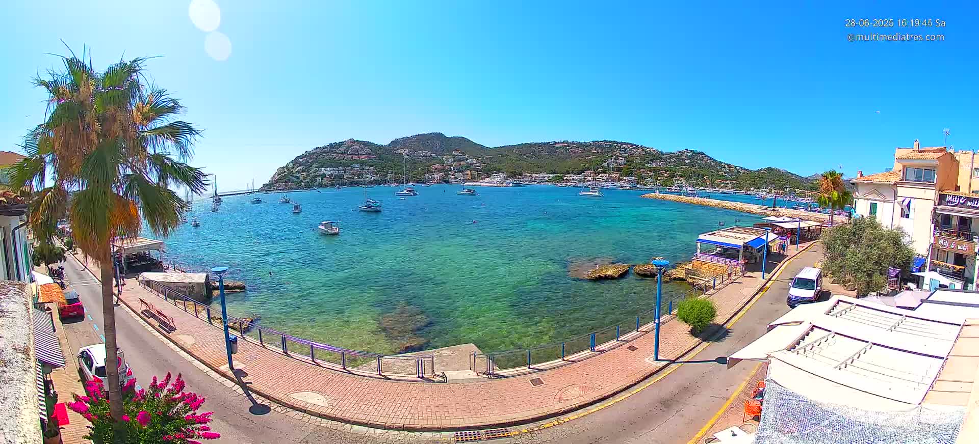 Mallorca, Port d' Andratx Sunset Live Cam - Balearic Islands, Spain