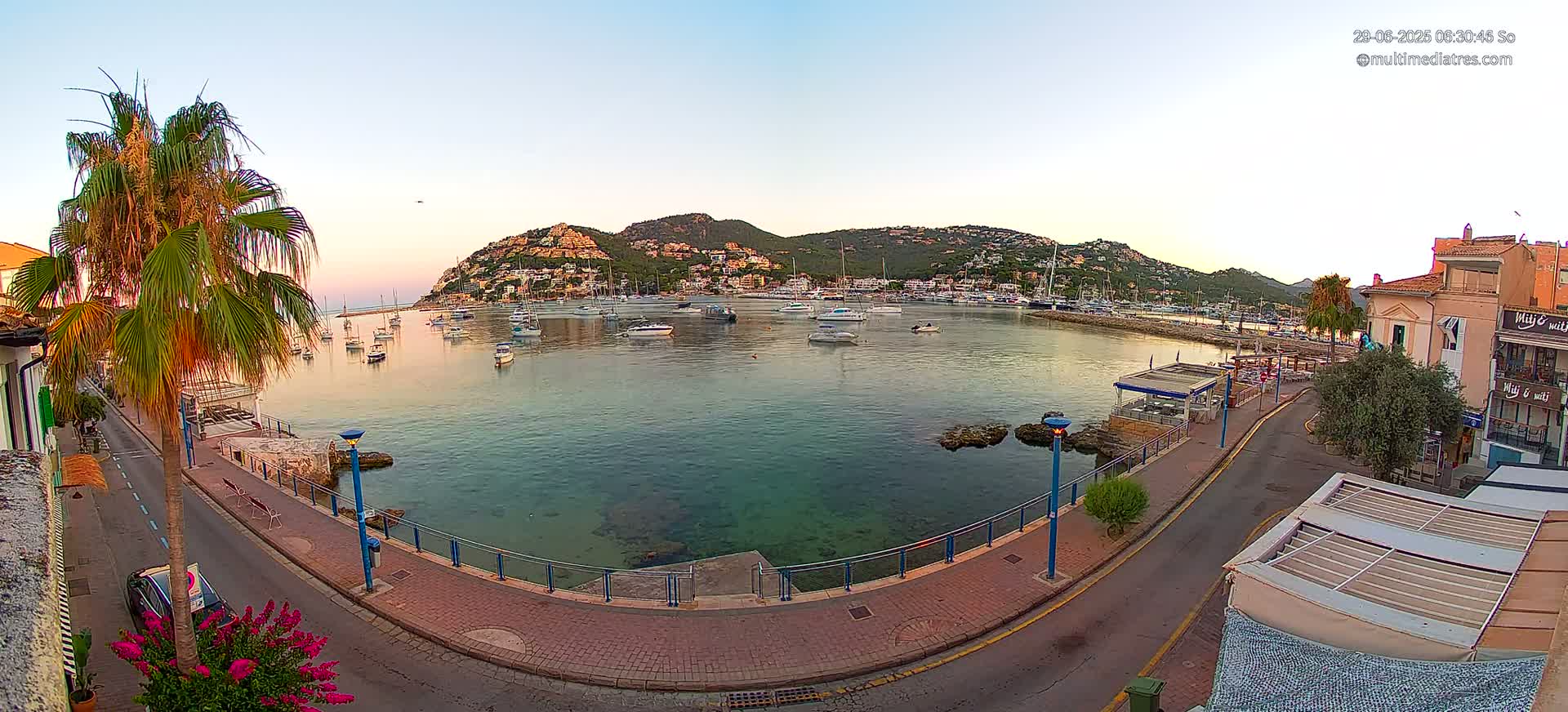 Mallorca, Port d' Andratx Sunset Live Cam - Balearic Islands, Spain
