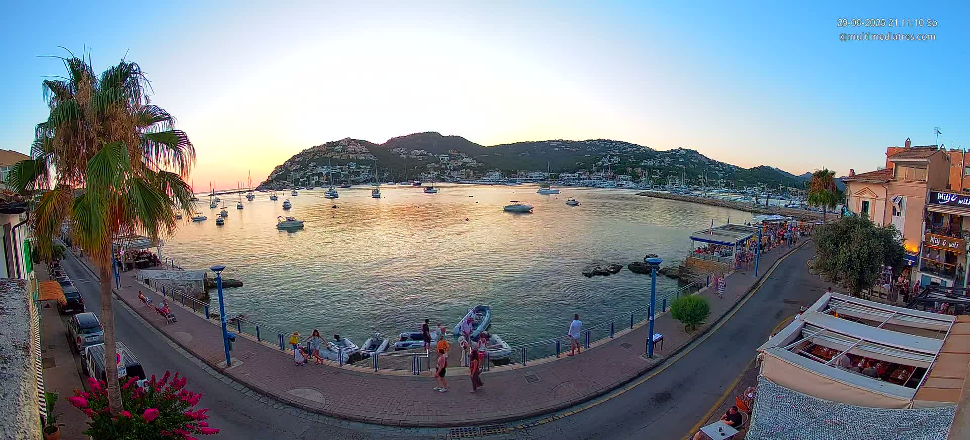 Mallorca, Port d' Andratx Sunset Live Cam - Balearic Islands, Spain