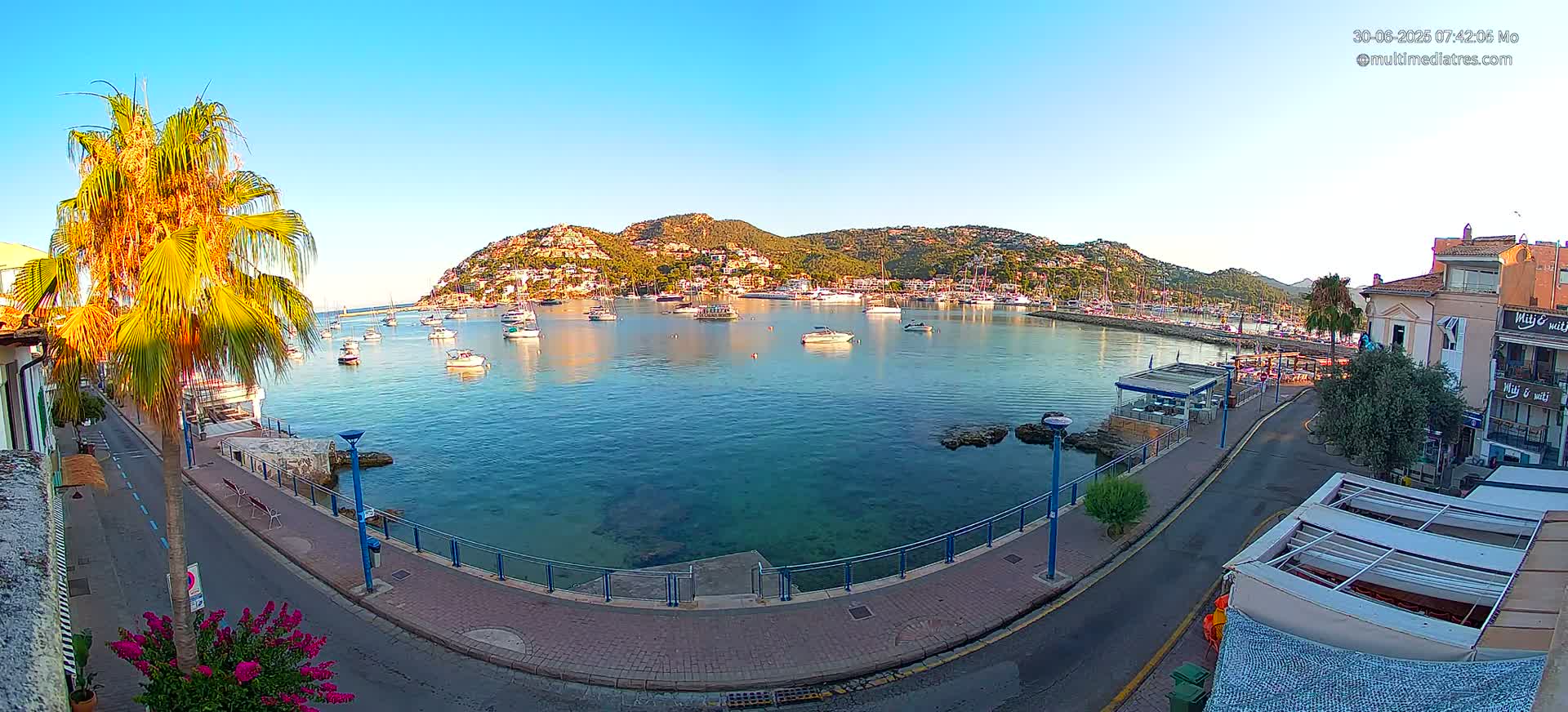 Mallorca, Port d' Andratx Sunset Live Cam - Balearic Islands, Spain