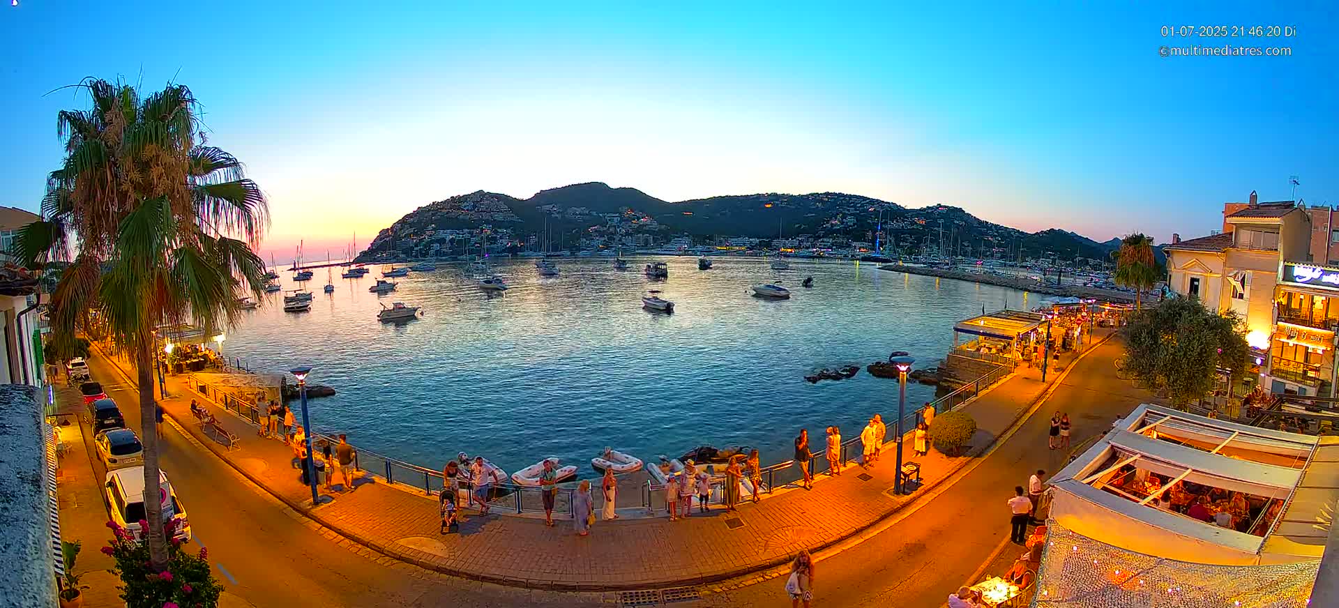 Mallorca, Port d' Andratx Sunset Live Cam - Balearic Islands, Spain
