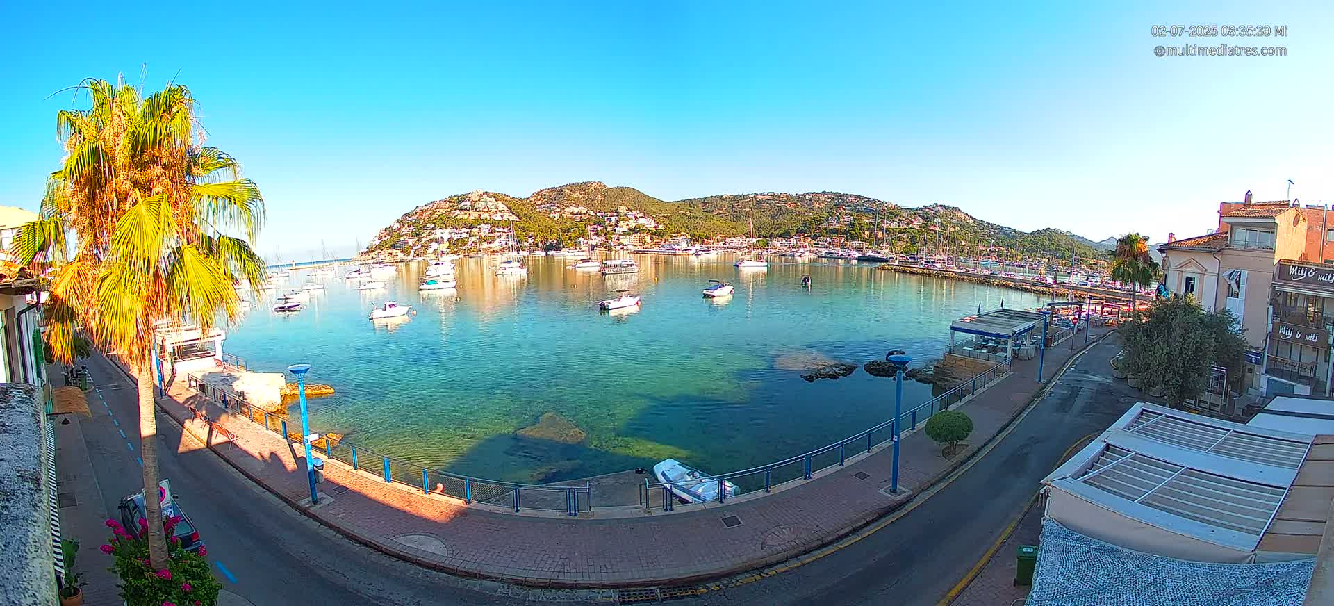 Mallorca, Port d' Andratx Sunset Live Cam - Balearic Islands, Spain
