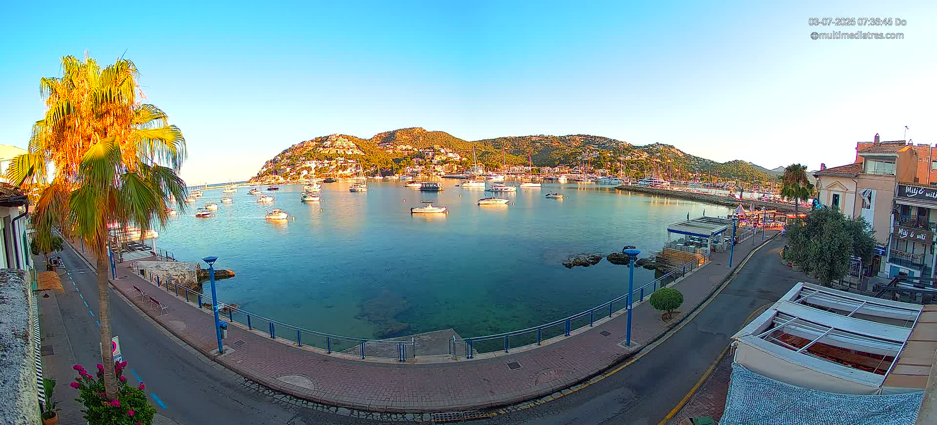Mallorca, Port d' Andratx Sunset Live Cam - Balearic Islands, Spain