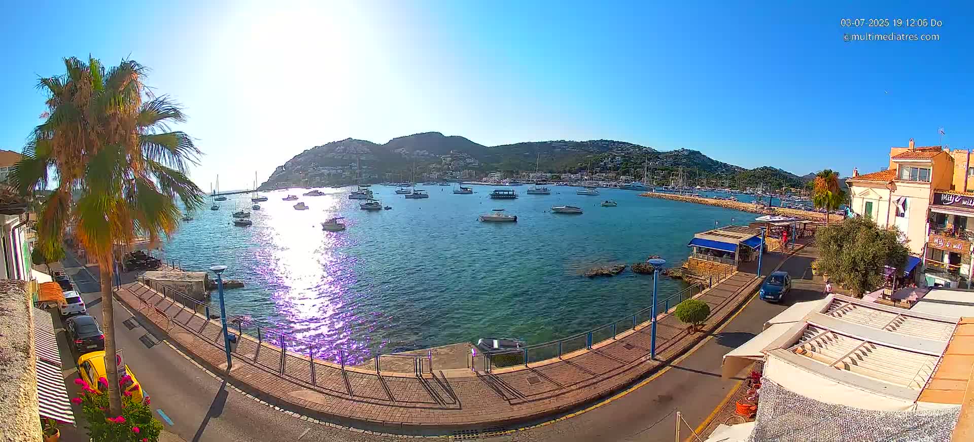 Mallorca, Port d' Andratx Sunset Live Cam - Balearic Islands, Spain