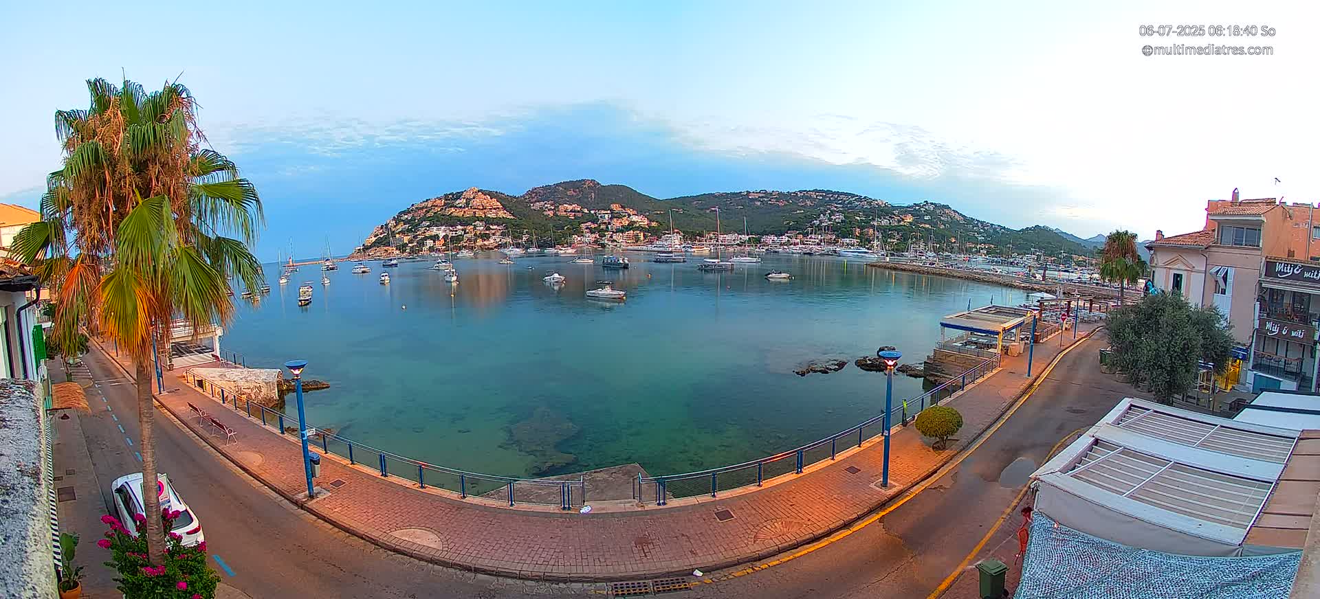Mallorca, Port d' Andratx Sunset Live Cam - Balearic Islands, Spain