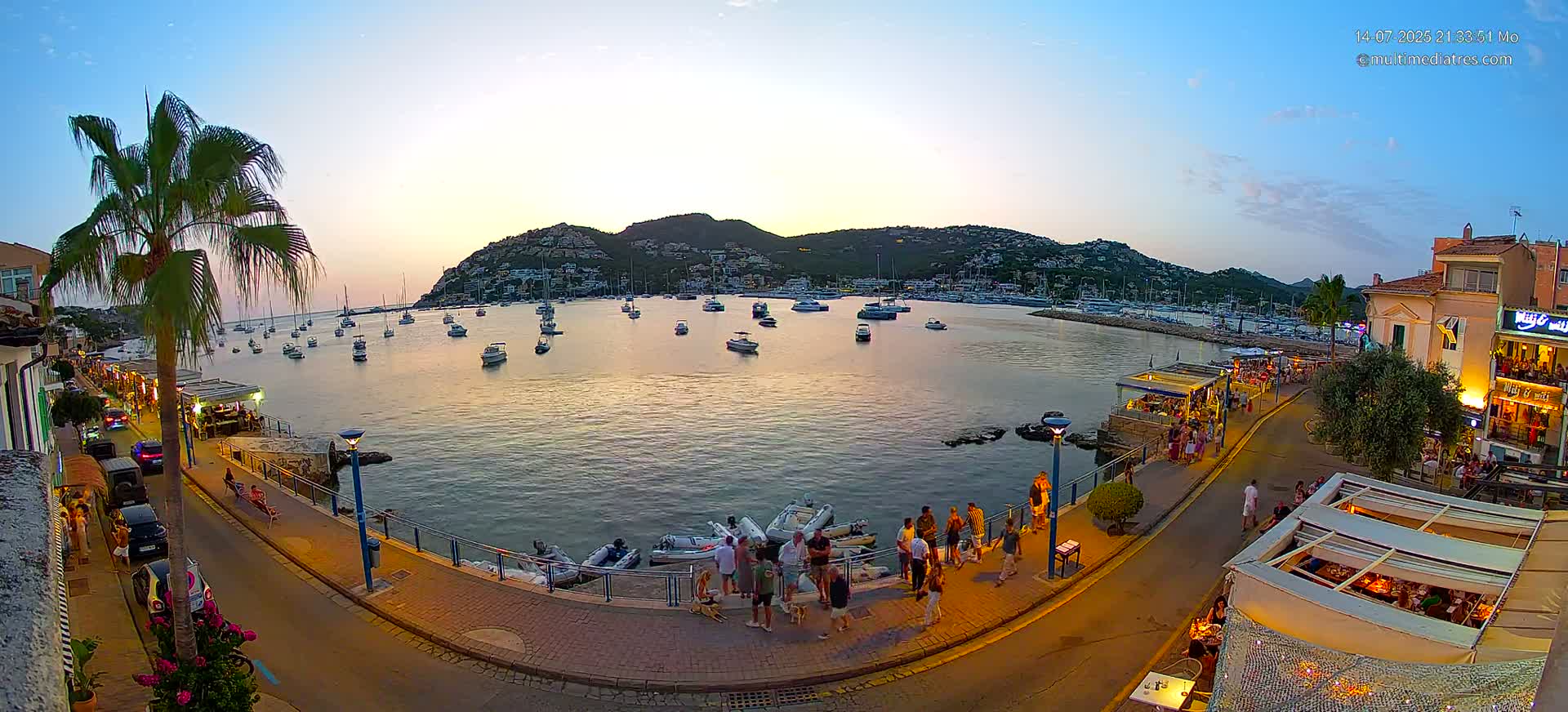 Mallorca, Port d' Andratx Sunset Live Cam - Balearic Islands, Spain