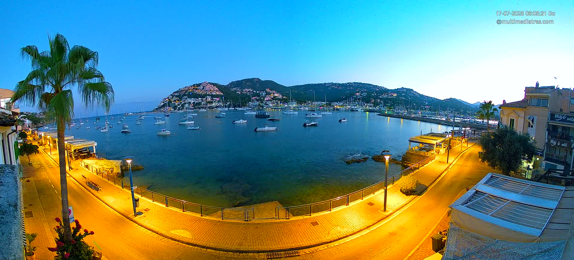Mallorca, Port d' Andratx Sunset Live Cam - Balearic Islands, Spain