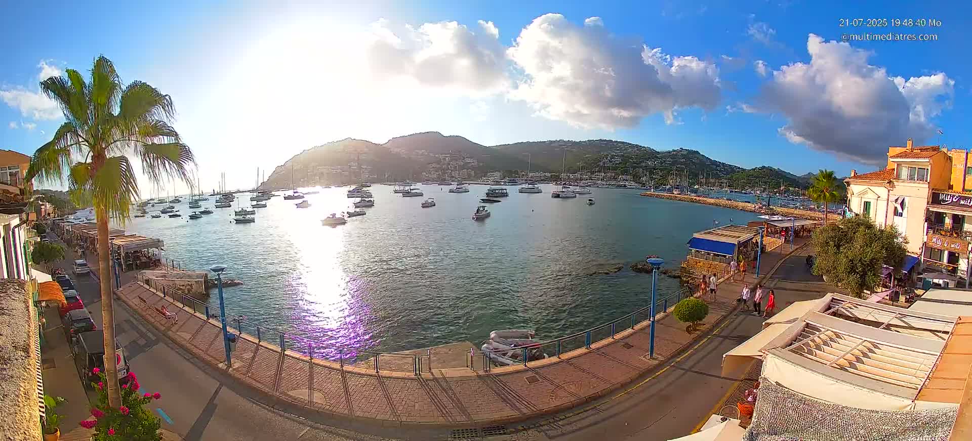Mallorca, Port d' Andratx Sunset Live Cam - Balearic Islands, Spain