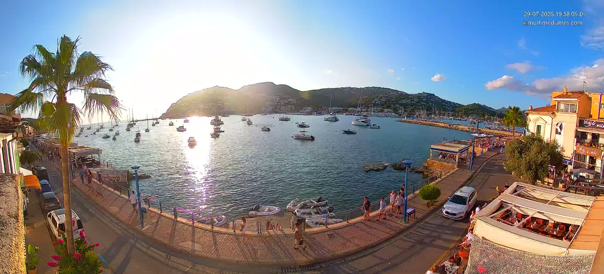 Mallorca, Port d' Andratx Sunset Live Cam - Balearic Islands, Spain