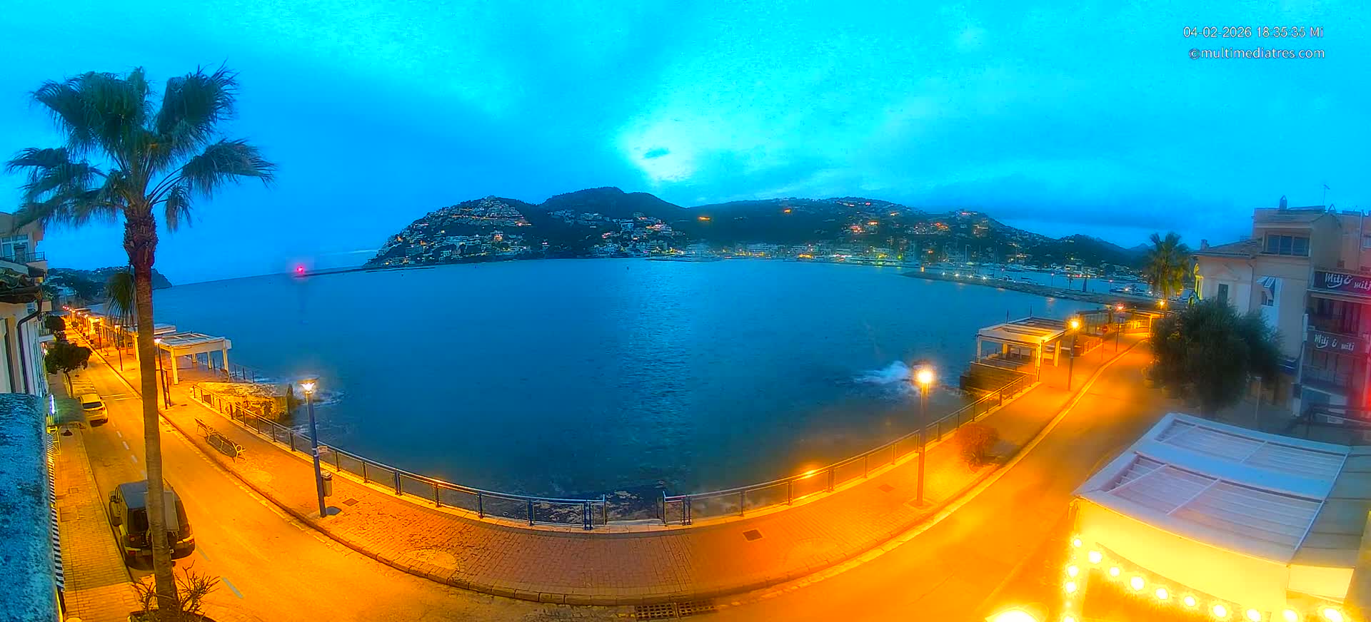 Mallorca, Port d' Andratx Sunset Live Cam - Balearic Islands, Spain