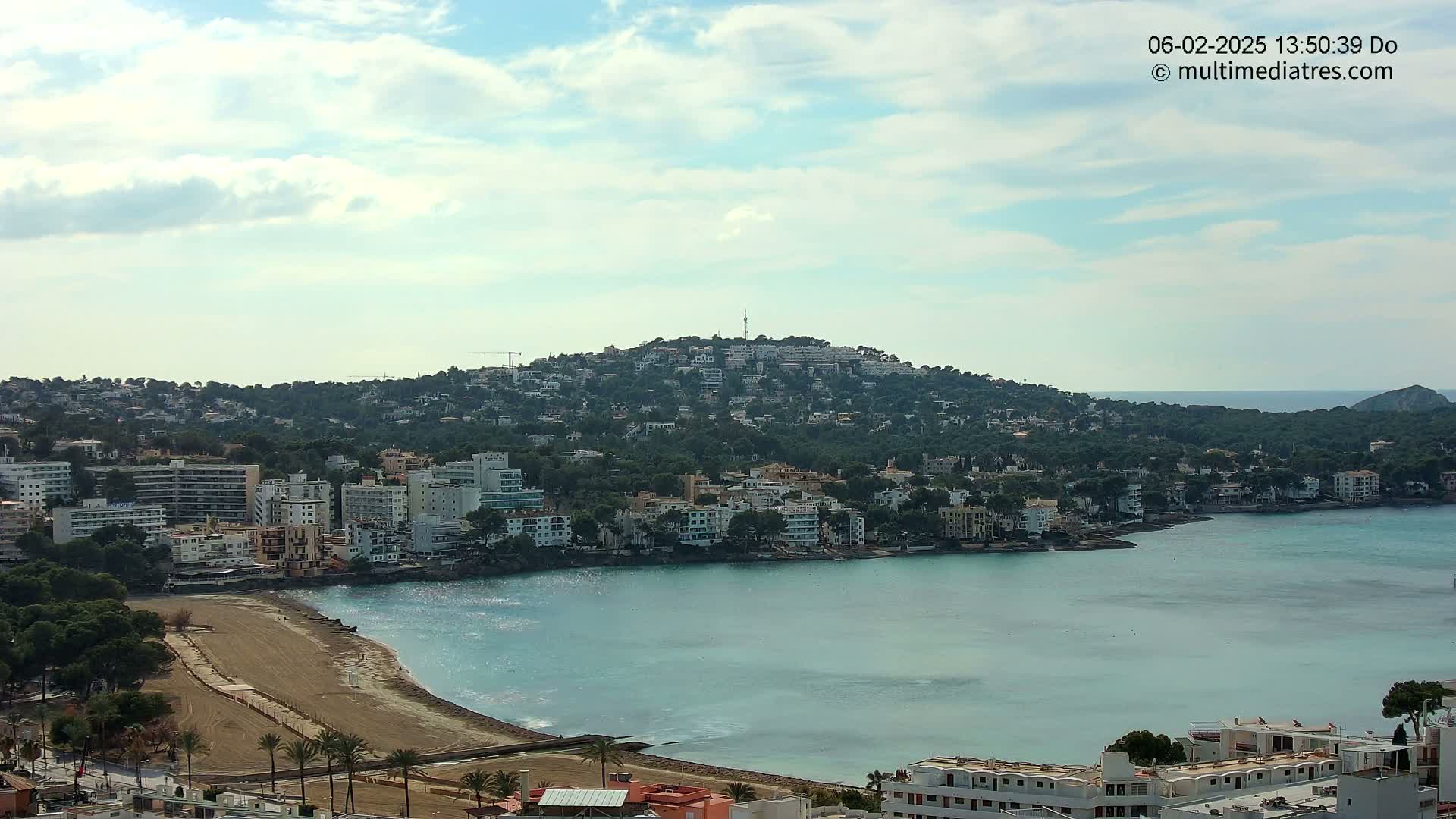 Mallorca, Santa Ponsa Beach Live Cam - Balearic Islands, Spain