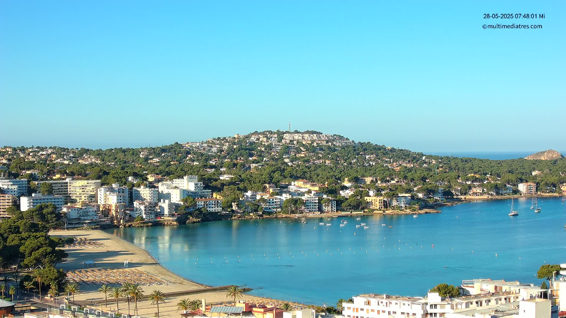 Mallorca, Santa Ponsa Beach Live Cam - Balearic Islands, Spain