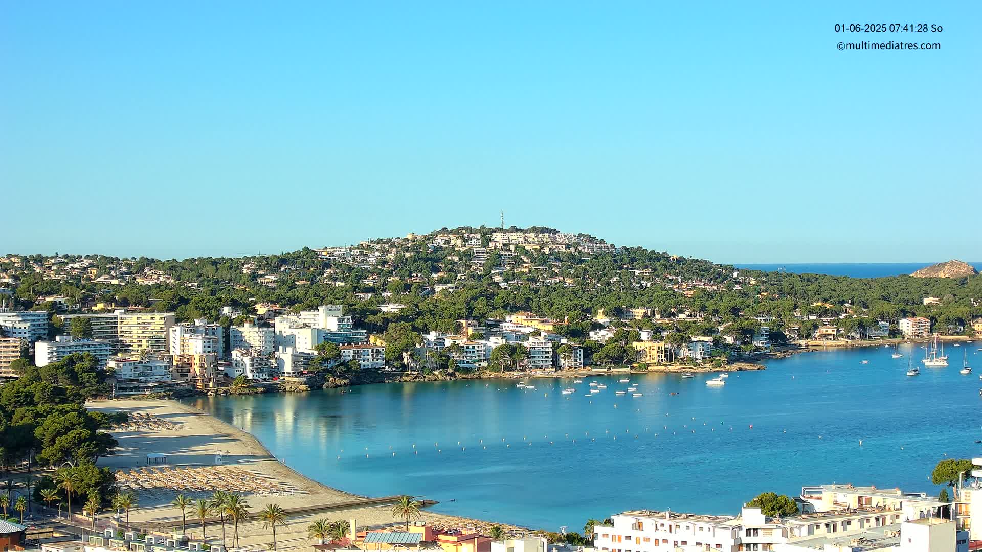 Mallorca, Santa Ponsa Beach Live Cam - Balearic Islands, Spain