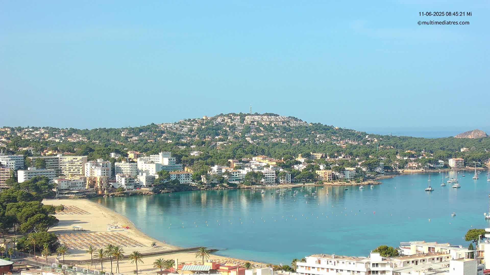 Mallorca, Santa Ponsa Beach Live Cam - Balearic Islands, Spain