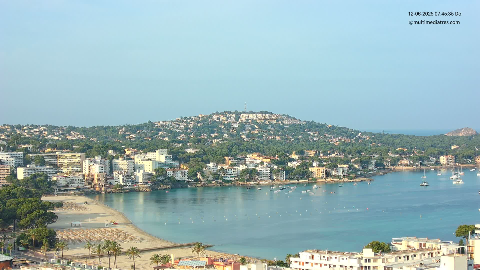 Mallorca, Santa Ponsa Beach Live Cam - Balearic Islands, Spain