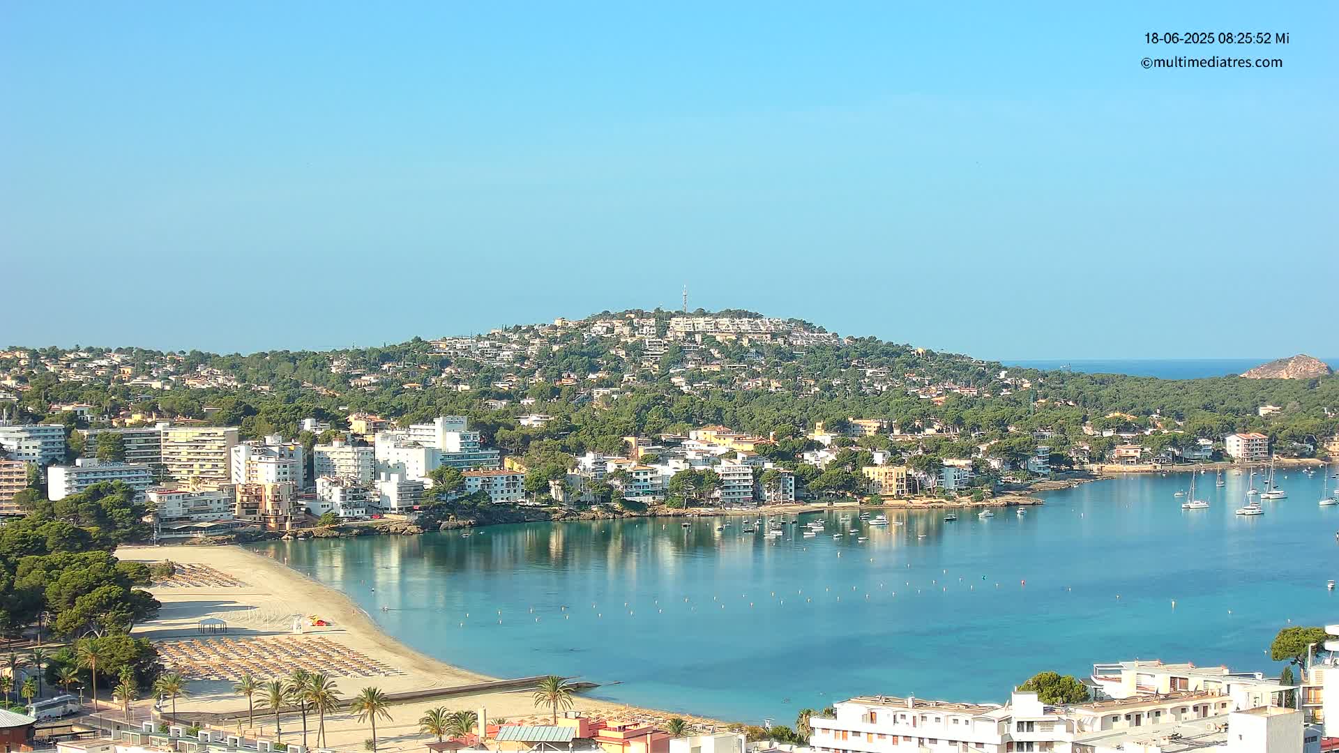 Mallorca, Santa Ponsa Beach Live Cam - Balearic Islands, Spain