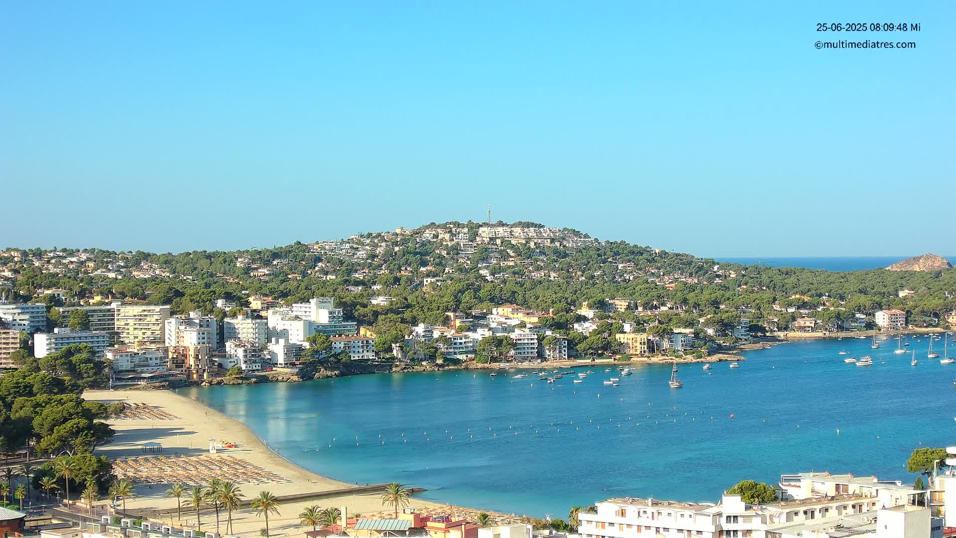 Mallorca, Santa Ponsa Beach Live Cam - Balearic Islands, Spain