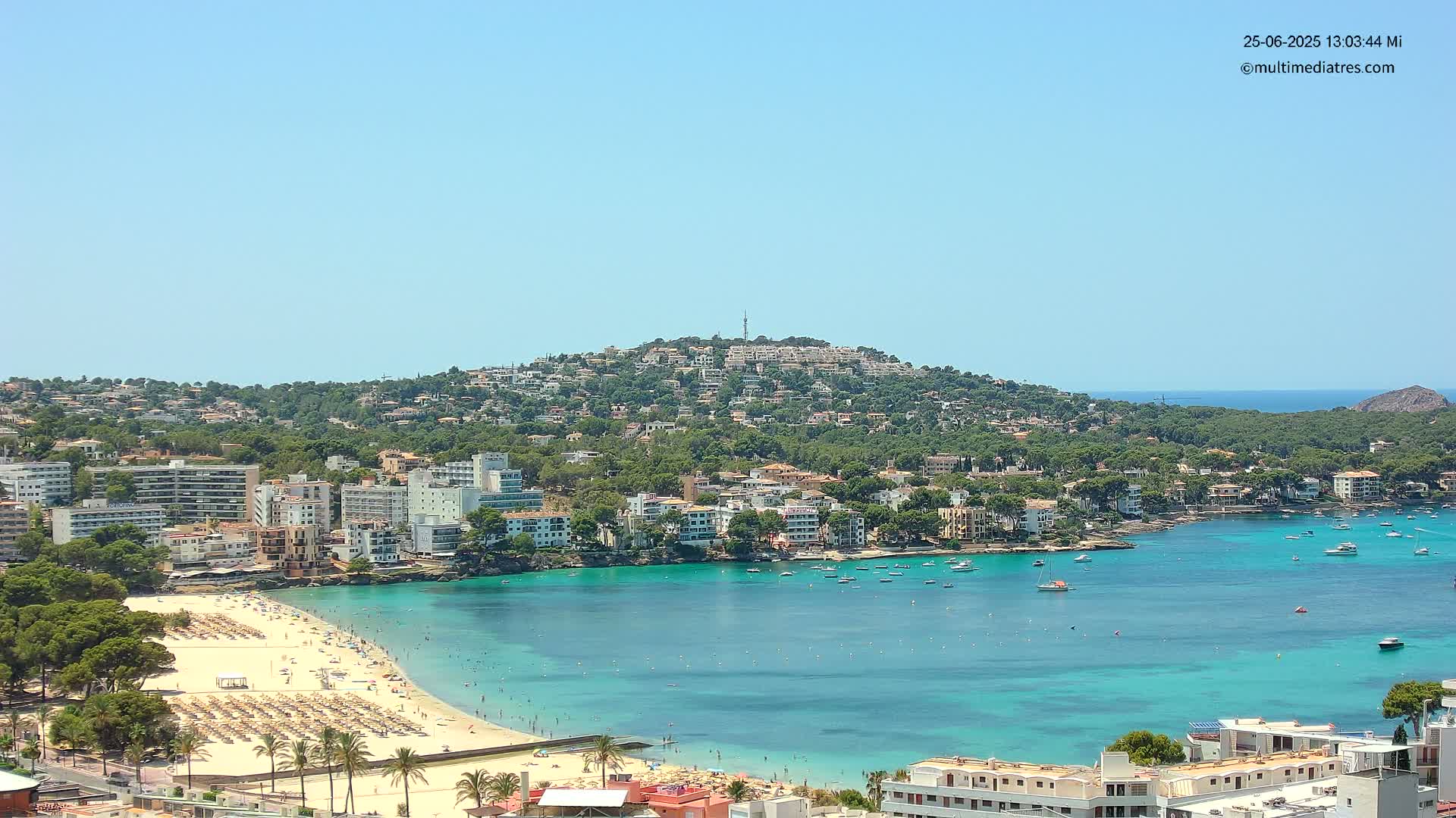 Mallorca, Santa Ponsa Beach Live Cam - Balearic Islands, Spain