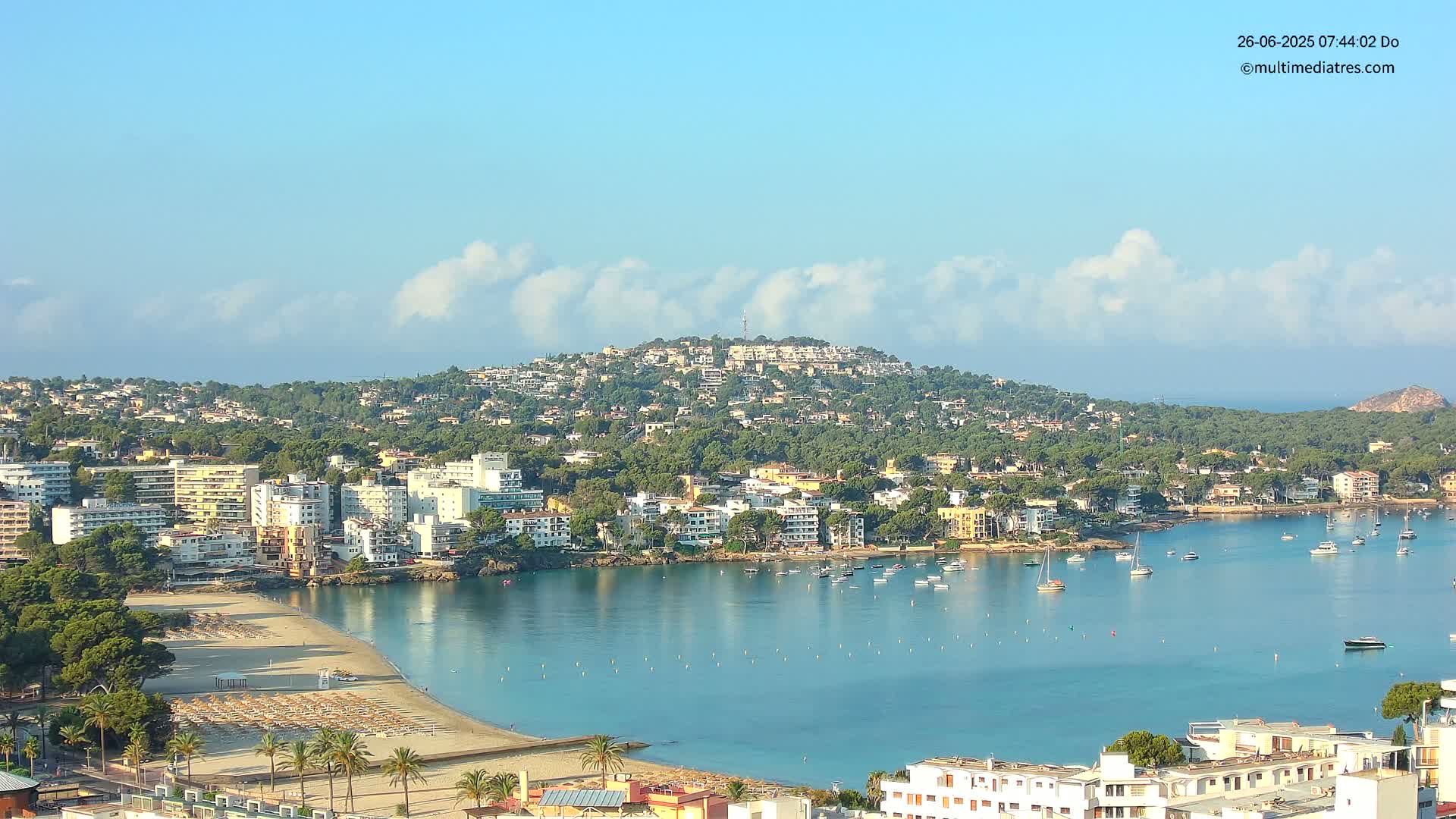 Mallorca, Santa Ponsa Beach Live Cam - Balearic Islands, Spain