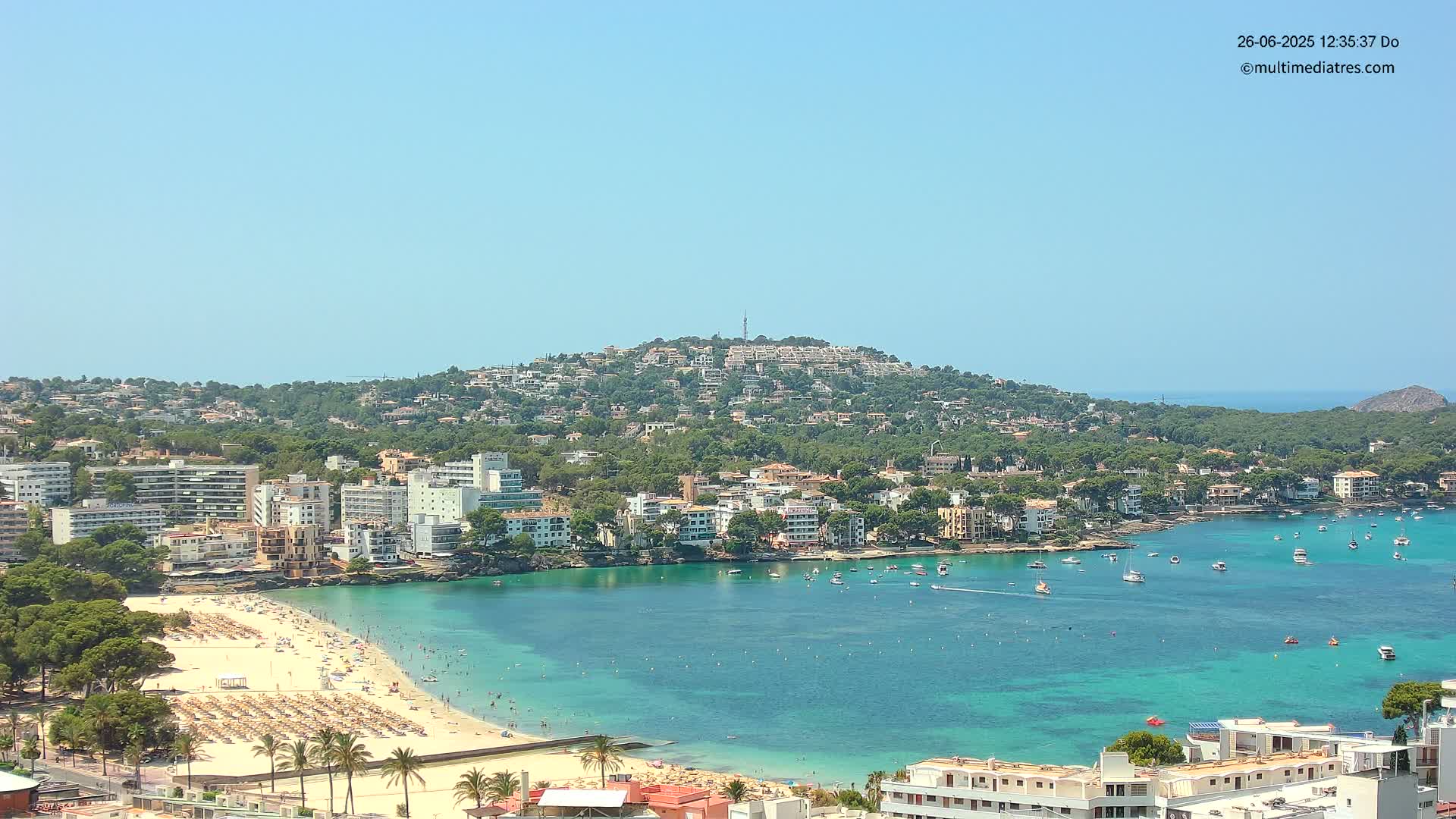 Mallorca, Santa Ponsa Beach Live Cam - Balearic Islands, Spain