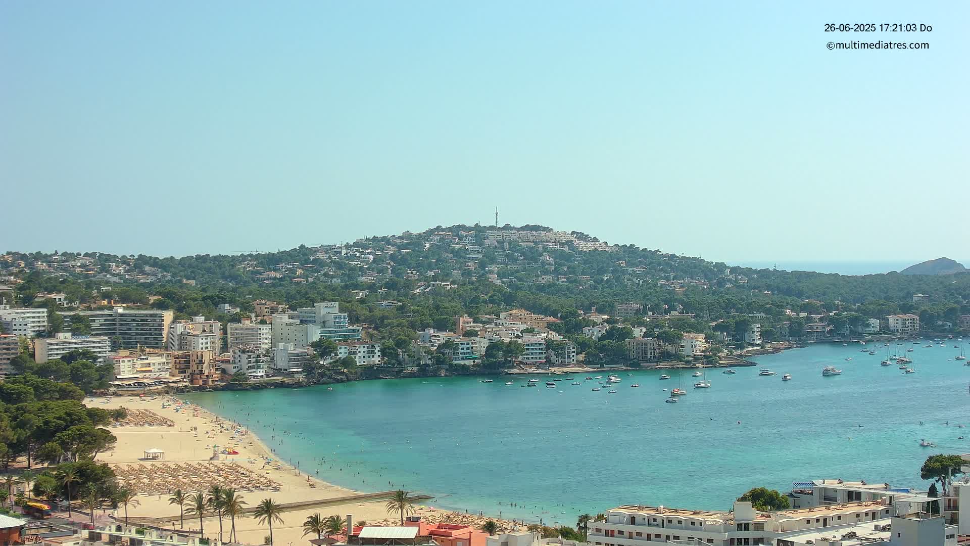 Mallorca, Santa Ponsa Beach Live Cam - Balearic Islands, Spain