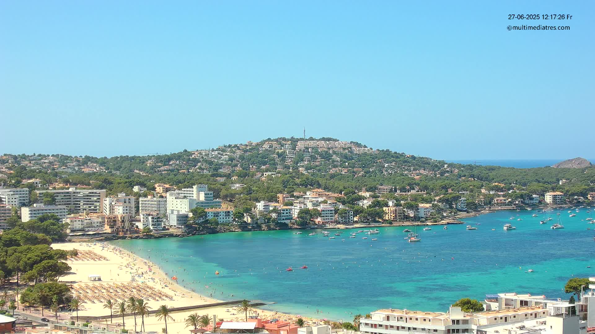 Mallorca, Santa Ponsa Beach Live Cam - Balearic Islands, Spain