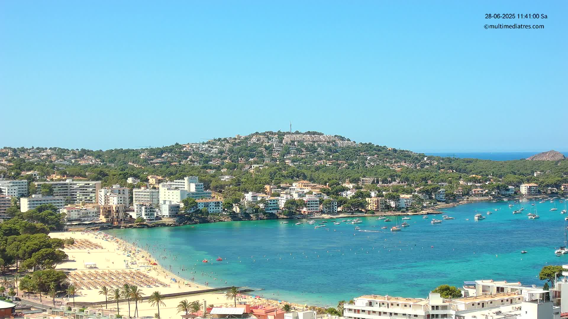 Mallorca, Santa Ponsa Beach Live Cam - Balearic Islands, Spain